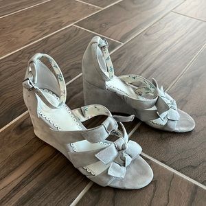 Grey Suede wedges